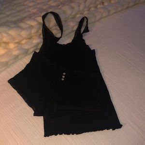 Victoria’s Secret Black ribbed set